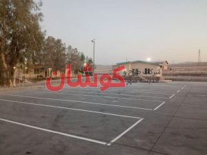 خط کشی پارکینگ و محوطه کارخانه ایران کناف